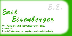 emil eisenberger business card